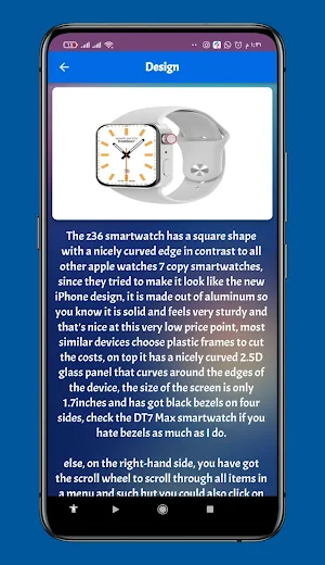 Z36 smart watch guide Screenshot 3