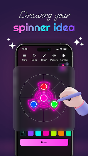 Magic Finger Glow Spinner Art Screenshot 0