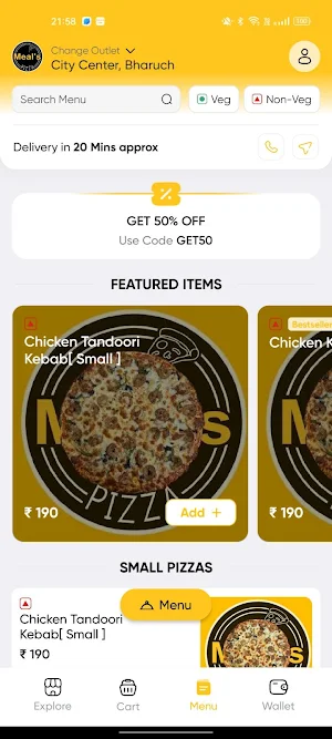 Meal's Pizza Screenshot 1
