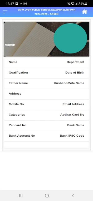 DIVYA JYOTI SCHOOL TEACHER APP Screenshot 2