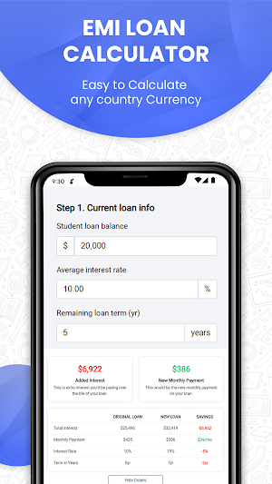 LoanCash : EMI Calculator Screenshot 0