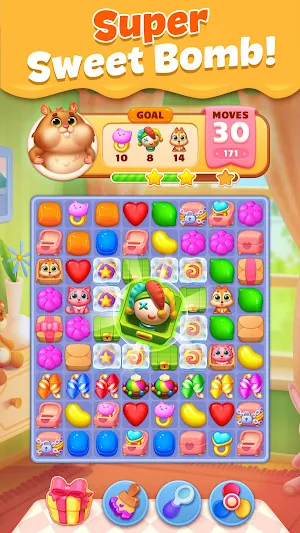 Pet Candy Puzzle-Match 3 games Screenshot 1