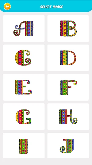 Alphabet Coloring doodle Screenshot 0