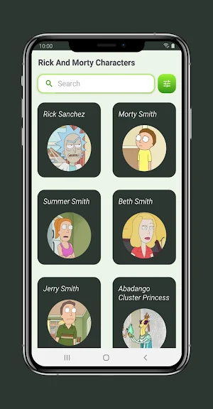 Rick And Morty Data Screenshot 0