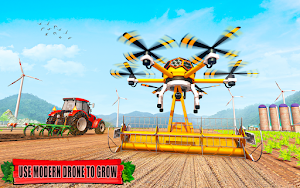 Modern Farming Sim: Drone Farming Tractor Games Screenshot 3