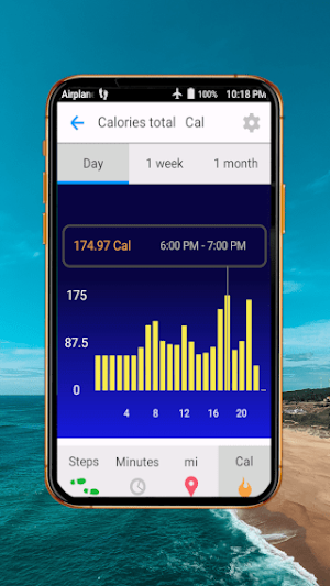 Step counter, pedometer, calorie counter Screenshot 3