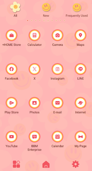 Smiley Flowers Theme +HOME Screenshot 2