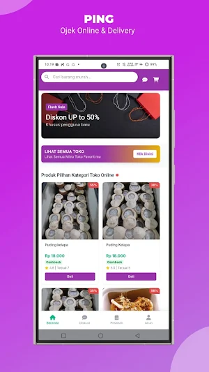 PING -Aplikasi Ojek & Delivery Screenshot 0