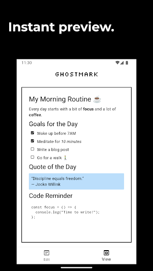 GhostMark: Markdown Editor Screenshot 1