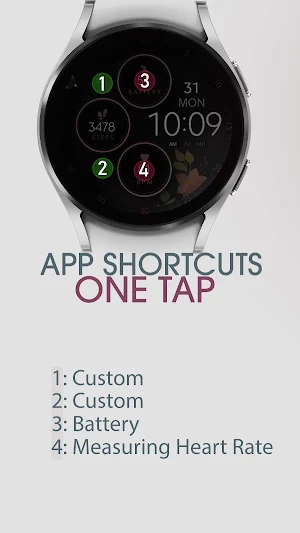 Digital Rose Gold 4 Watch Face Screenshot 3