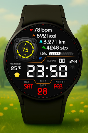 Vortexion Digital Watch Face Screenshot 1