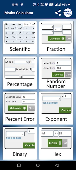 Math Calculators Screenshot 1