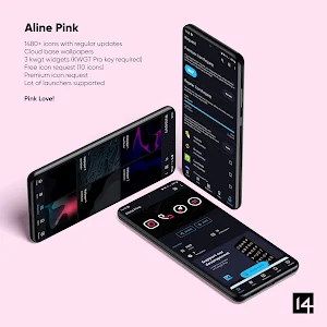 Aline Pink: linear icon pack Screenshot 1