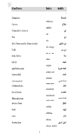 Arabic Afan Oromo Dictionary Screenshot 1