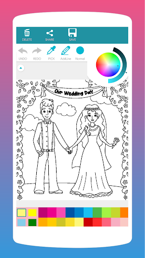 Bride and Groom Coloring Book Screenshot 2