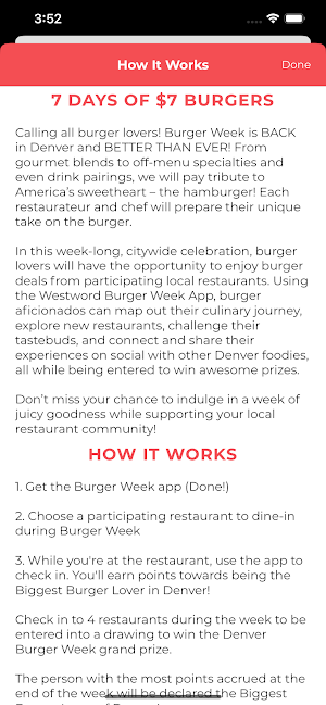 Denver Westword Burger Week Screenshot 1