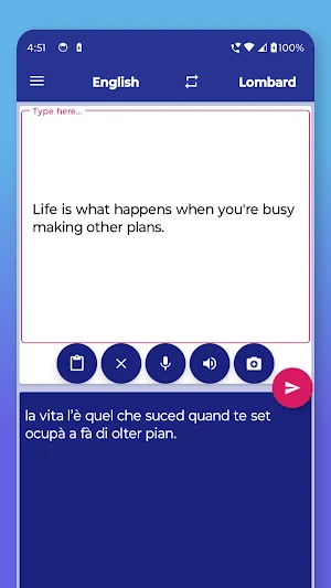 Lombard English Translator Screenshot 2