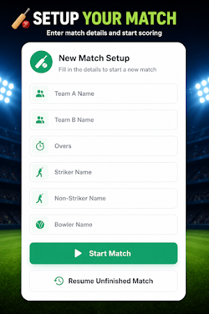 Offline Cricket Scoring Screenshot 2