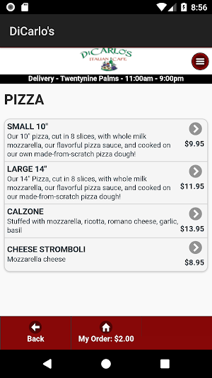 DiCarlo's Italian Cafe Screenshot 1