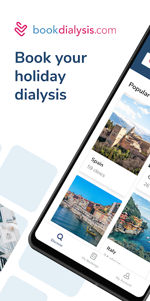 bookdialysis - travel app Screenshot 0