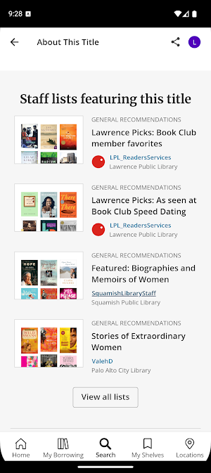 Lawrence Public Library Screenshot 2