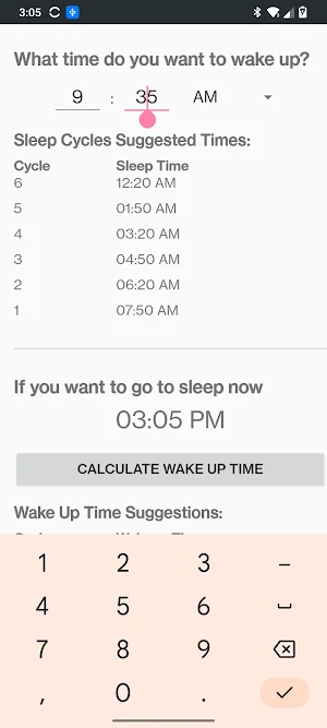 Sleep Calculator Screenshot 3