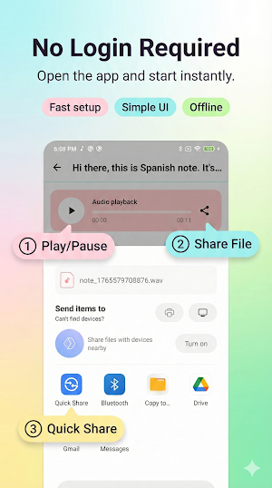 Offline AudioNotes Screenshot 2