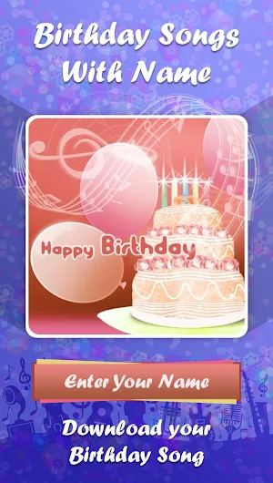 Birthday Song With Name, Birthday Wishes Maker Screenshot 1