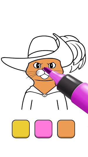 Puss N Boots Coloring Screenshot 2