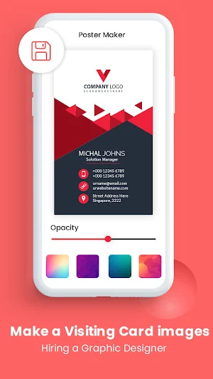 Universal Business card maker Screenshot 1