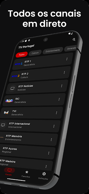 TV Portugal - Canais em direto Screenshot 2