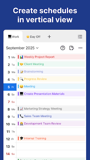 Vertical Calendar - Planner Screenshot 1