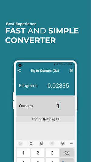 Kilograms to Ounces Converter Screenshot 0