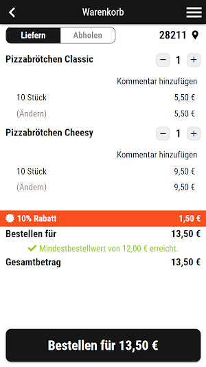 PizzaGo Screenshot 1