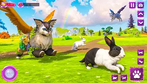 Flying Wild Cat Care Sim 3D Screenshot 2