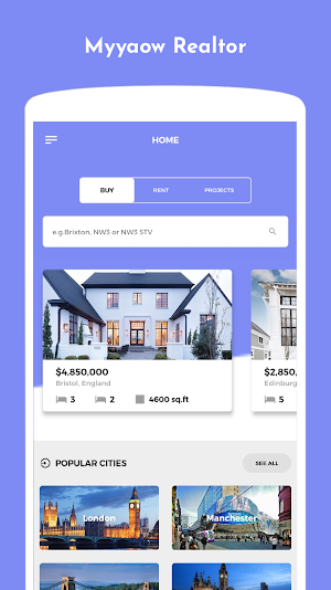 Myyaow Realtor Flutter Theme Screenshot 0