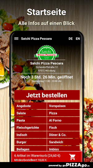 Satchi Pizza Pescara Würzburg Screenshot 1