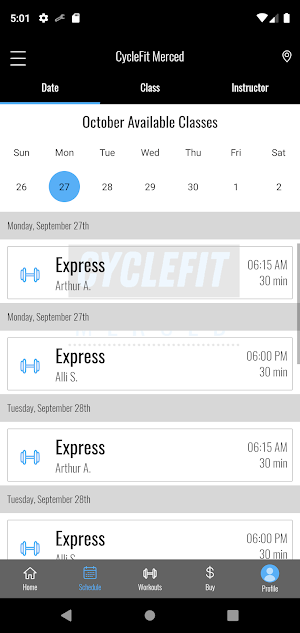 CycleFIT Merced Screenshot 2