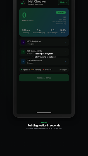 Network Checker - test connect Screenshot 1