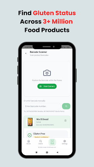 GlutenFree Smart Food Scanner Screenshot 1