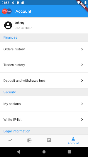 BTC-Alpha Exchange screenshot 5