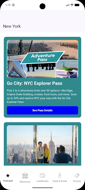 New York Pass - Tickets Screenshot 1