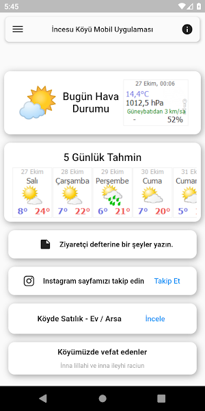 İncesu Köyü Mobil Uygulaması Screenshot 1