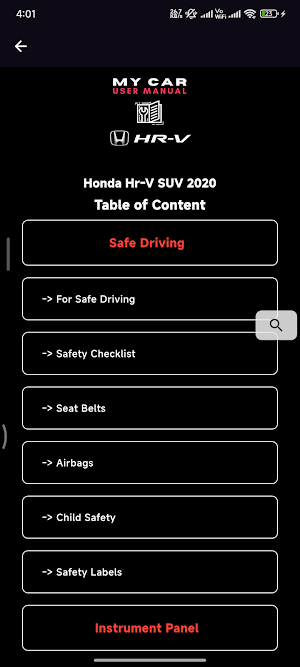 Honda HrV User Manual & Logs Screenshot 3