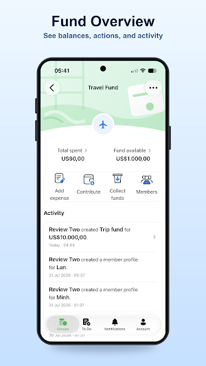 Group Funds Screenshot 1