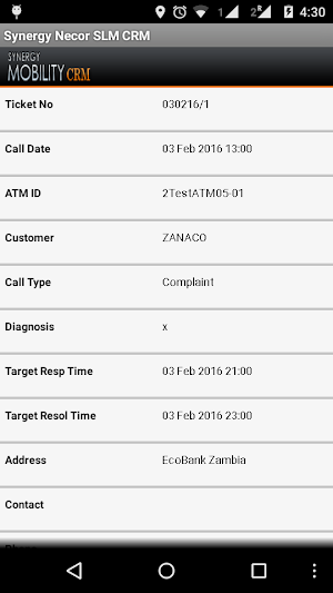 Synergy Necor SLM CRM Screenshot 3