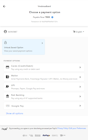 VMO Broadband NetPay Screenshot 3