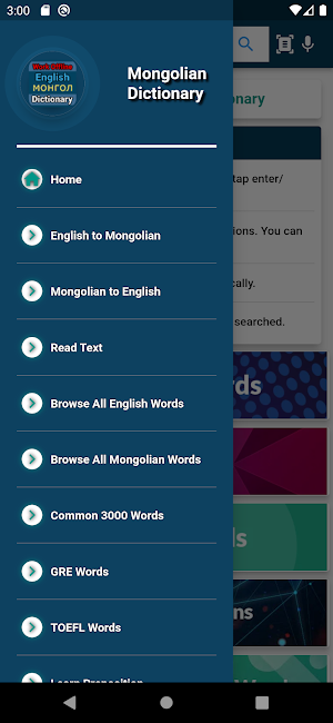 English : Mongolian Dictionary Screenshot 2