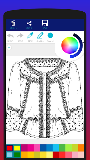 Fashion Designs Coloring Book Screenshot 2