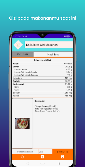 Food Nutrition Calculator Screenshot 0